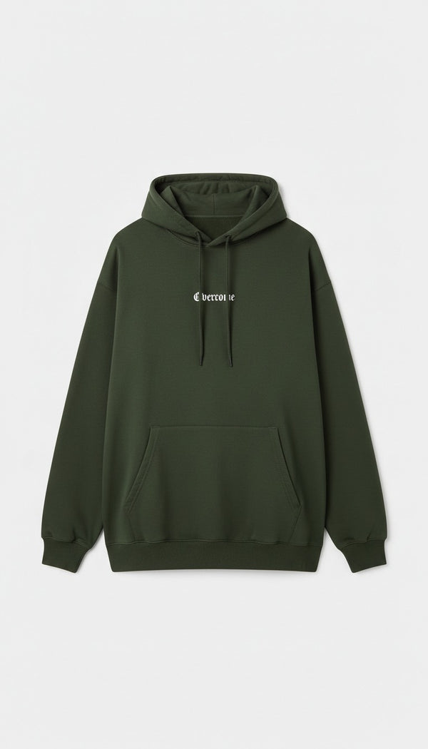 Moletom Overcome Canguru New Script Verde/Branco-001
