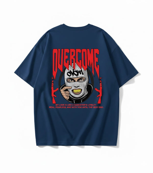 Camiseta Oversized Overcome Gangster Azul Marinho-001