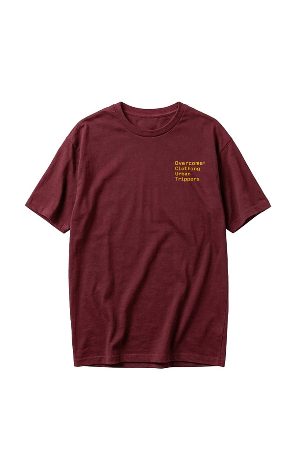 Camiseta Overcome Type Writer Bordo/Laranja-001