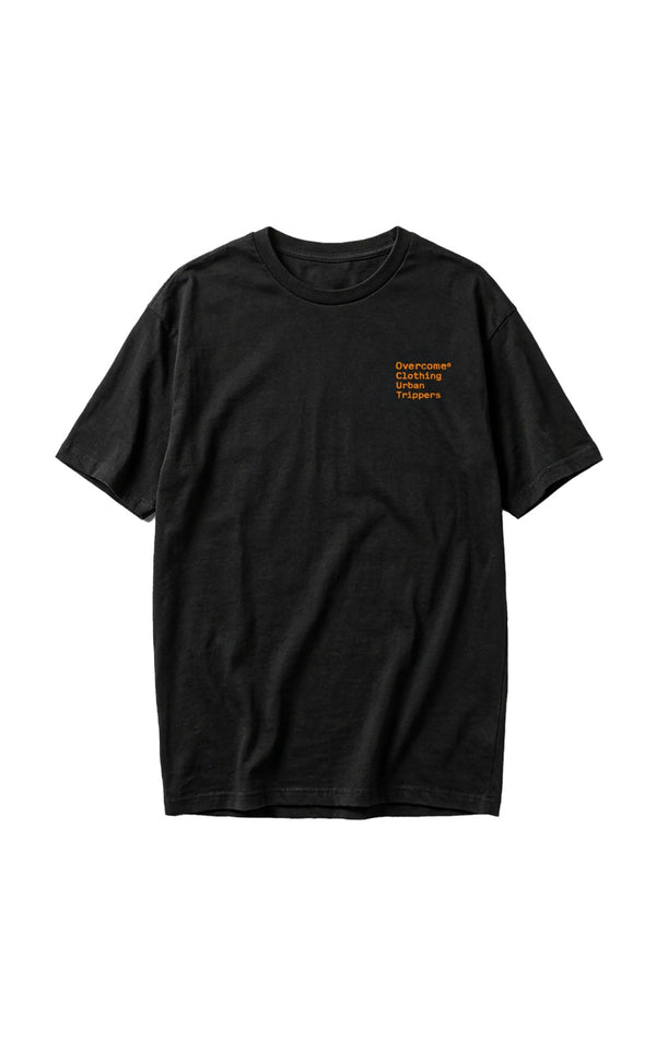 Camiseta Overcome Type Writer Preta/Laranja-001
