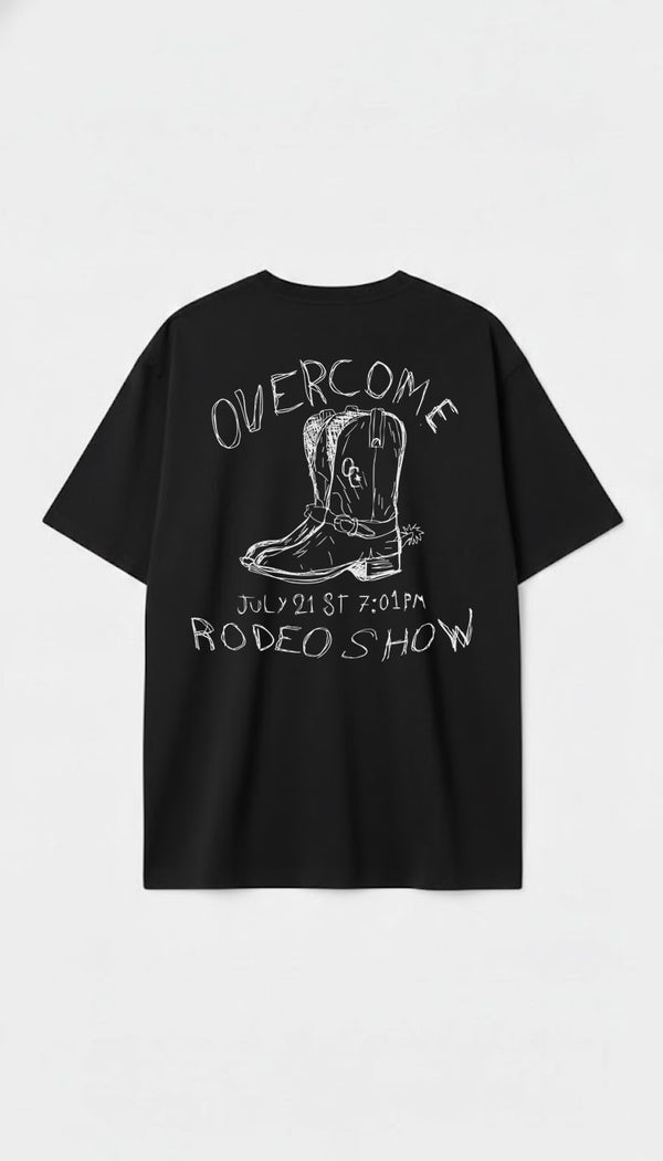 Camiseta Oversized Overcome Rodeo Show Preta-001