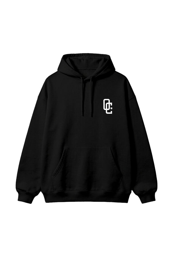 Moletom Overcome Canguru Big Script Preto/Branco-001