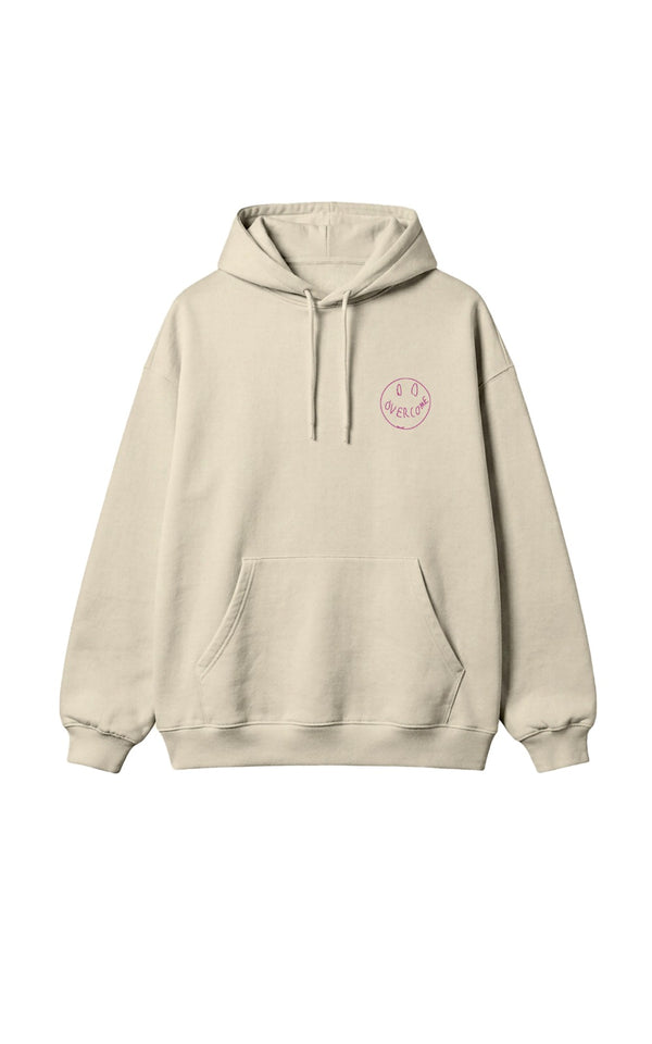 Moletom Overcome Canguru Smile For Haters Off White/Roxo-001