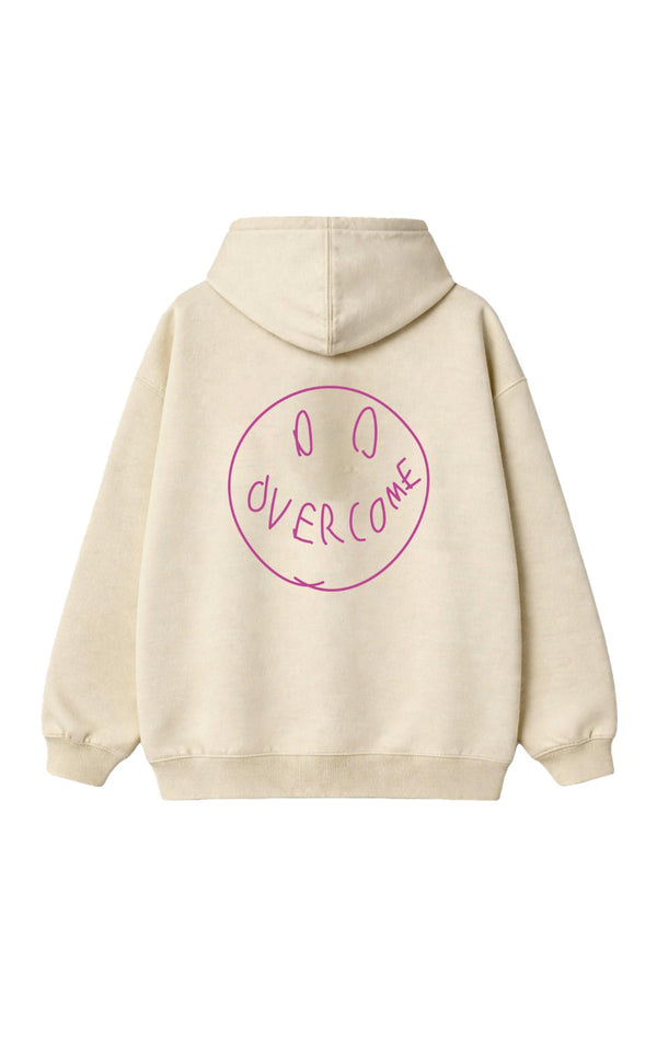Moletom Overcome Canguru Smile For Haters Off White/Roxo-001
