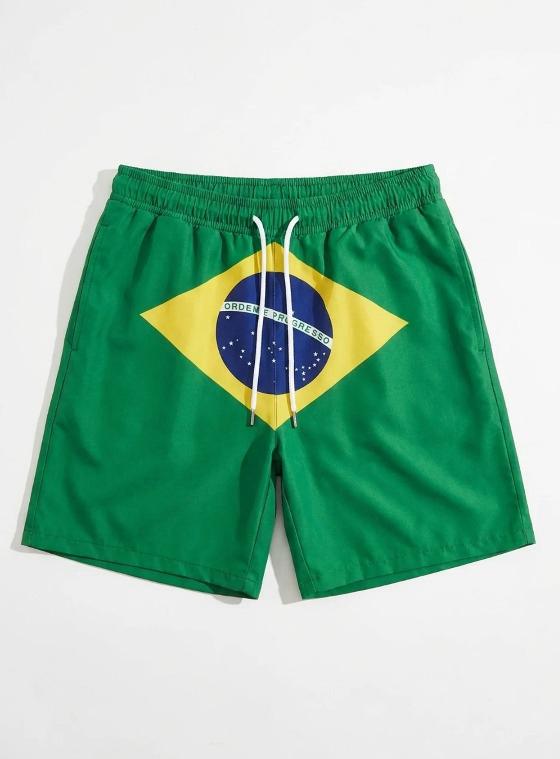 Shorts Overcome Tropical Flag Verde-001