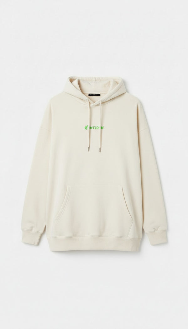 Moletom Overcome Canguru New Script Off White/Verde-001