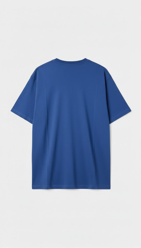 Camiseta Overcome New Script Azul Royal/Amarela-001