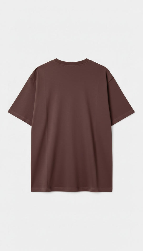 Camiseta Overcome New Script Marrom/Branca-001