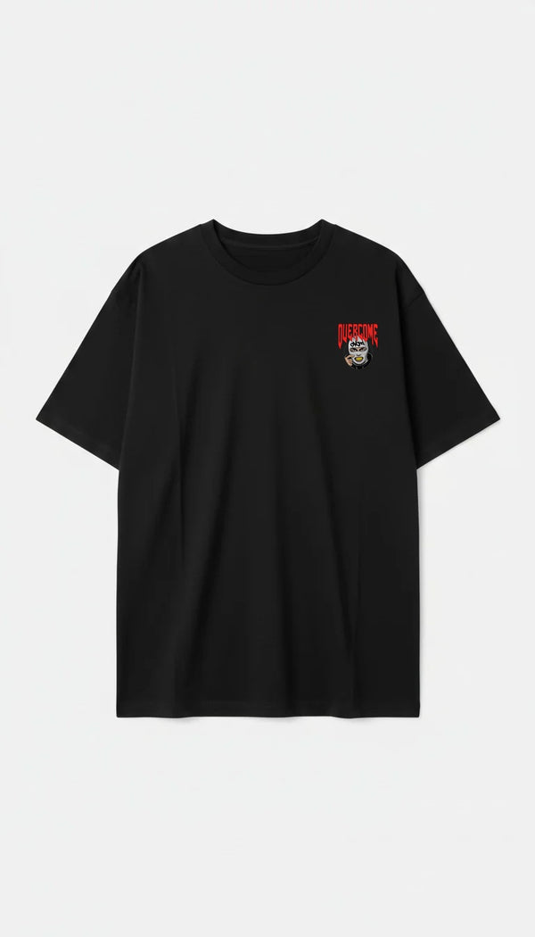 Camiseta Oversized Overcome Gangster Preta-001