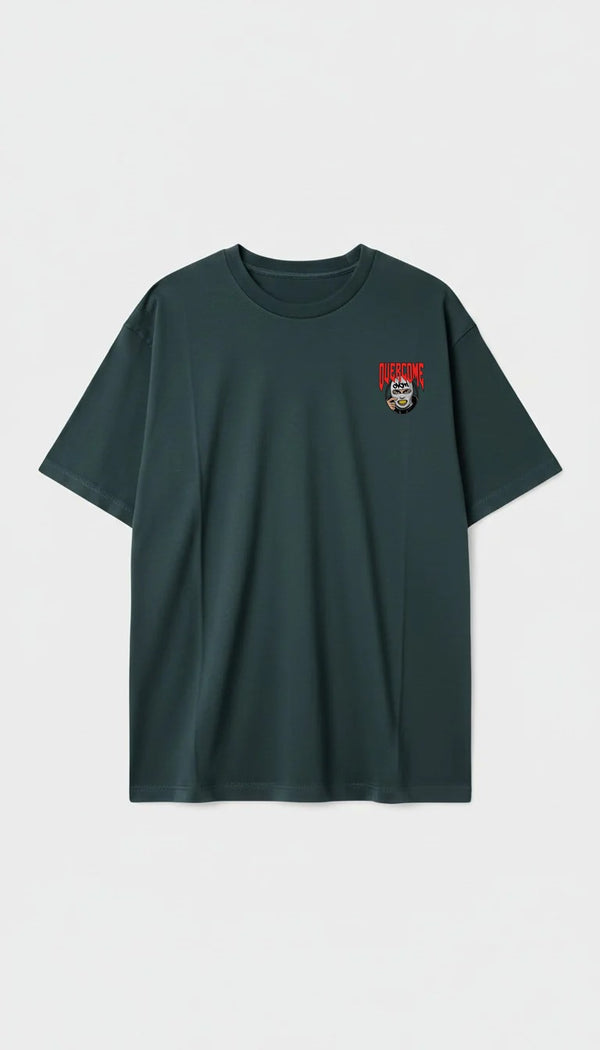 Camiseta Oversized Overcome Gangster Verde-001