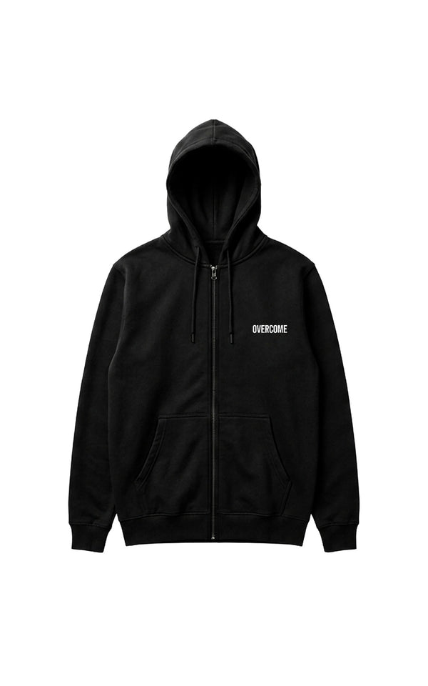 Moletom Canguru Ziper Overcome Minimalist Preto-001