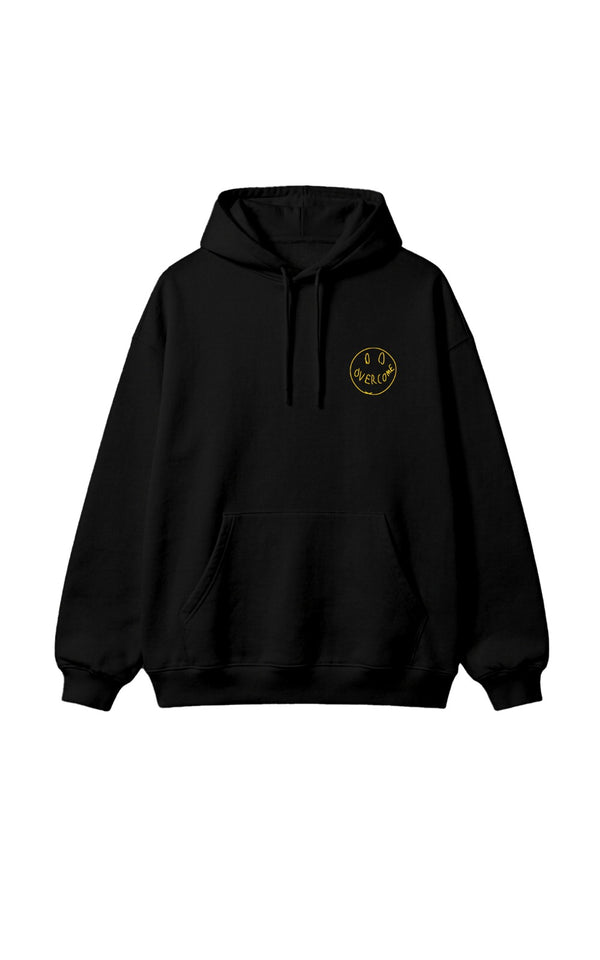 Moletom Overcome Canguru "Smile For Haters" Preto-001