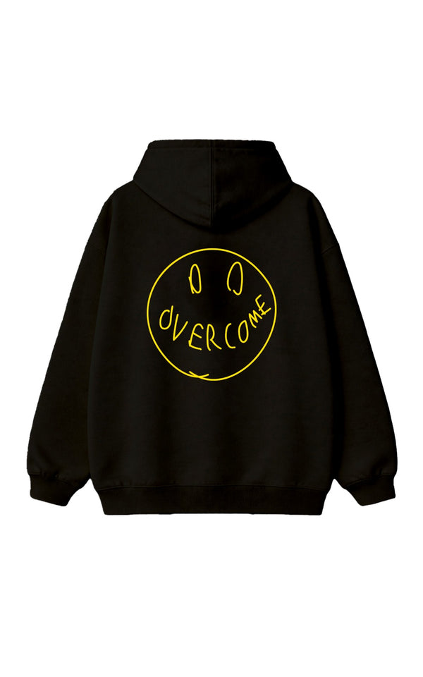 Moletom Overcome Canguru "Smile For Haters" Preto-001