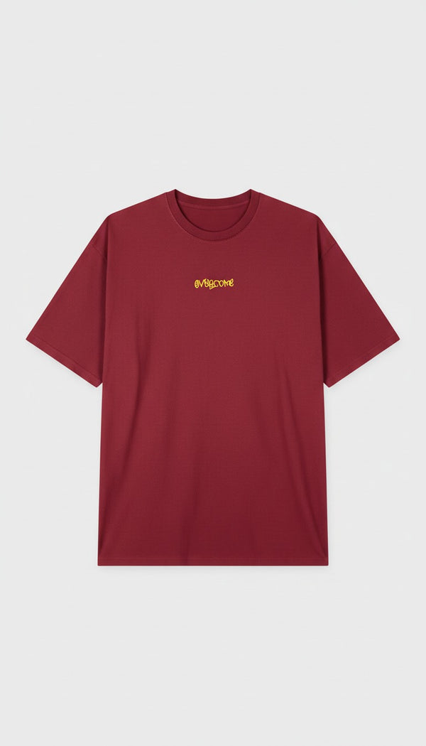 Camiseta Overcome New Grafitti Bordo/Amarela-001