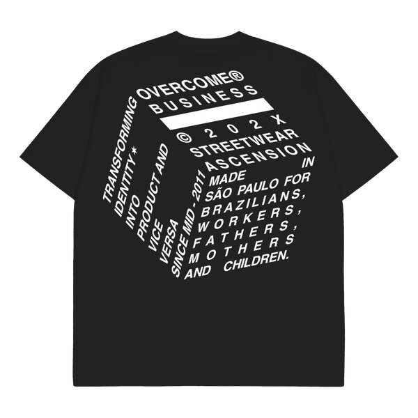 Camiseta Oversized Overcome Dice Preta-001