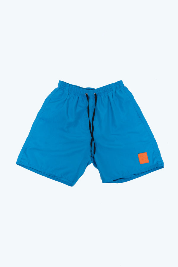 Shorts Overcome Basic Masculino Azul Claro/Laranja