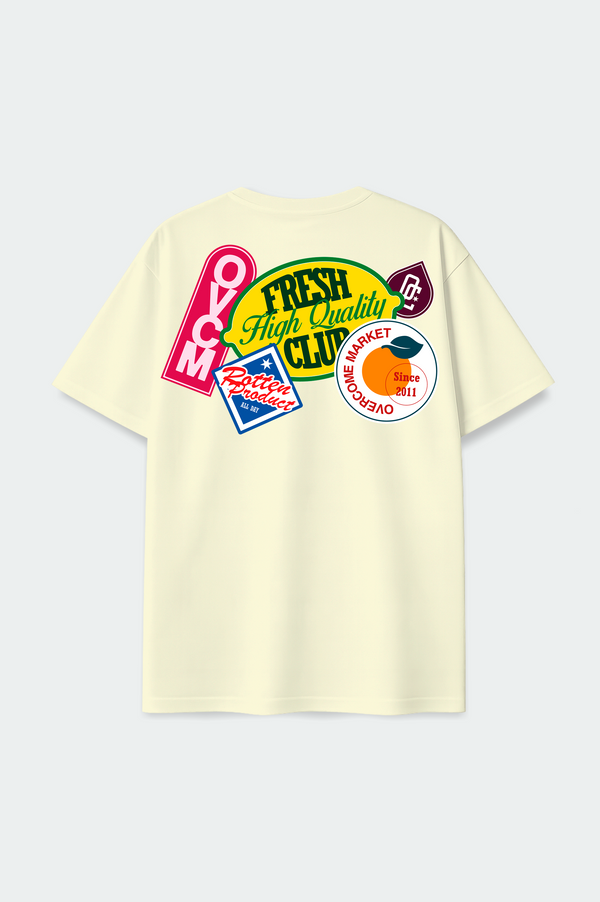 Camiseta Oversized Overcome Fruit Market Off White-001