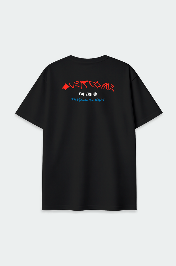Camiseta Overcome Oversized New Gaijin Preta-001