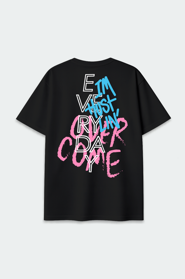 Camiseta Overcome "Hustlin" Preto-001