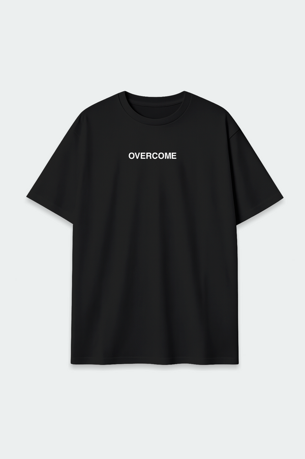 Camiseta Oversized Overcome Light Creates Shadow Preta-001