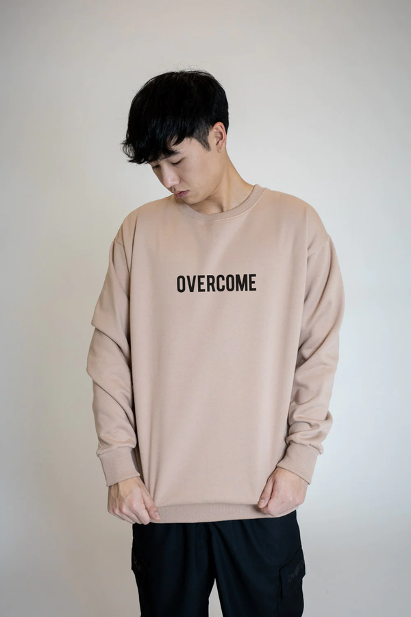 Moletom Overcome Careca "Logobox" Bege