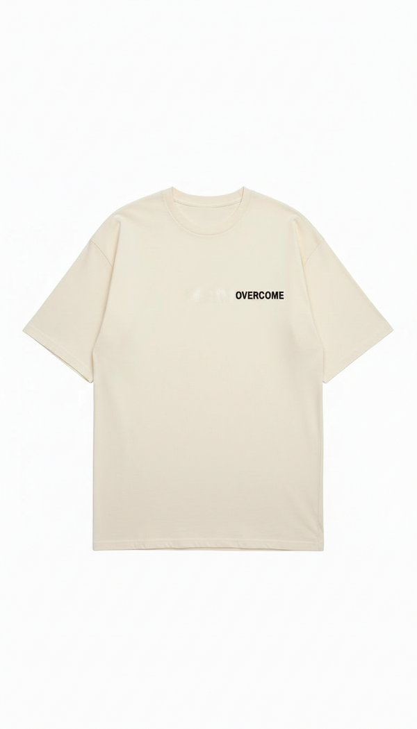 Camiseta Overcome Minimalist Essentials Off White/Preta-001