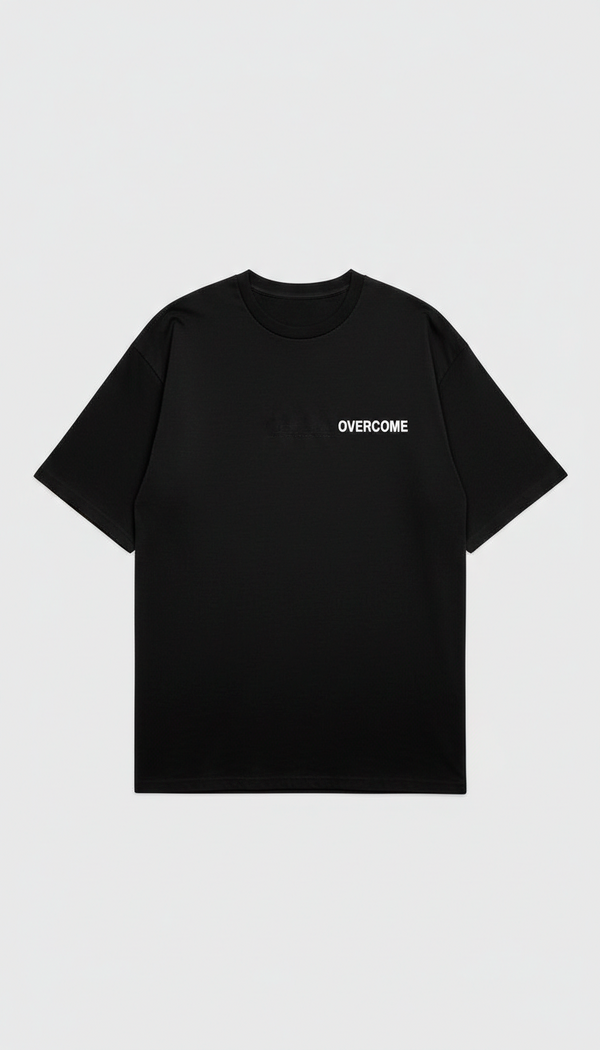Camiseta Overcome Minimalist Essentials Preta/Branca-001