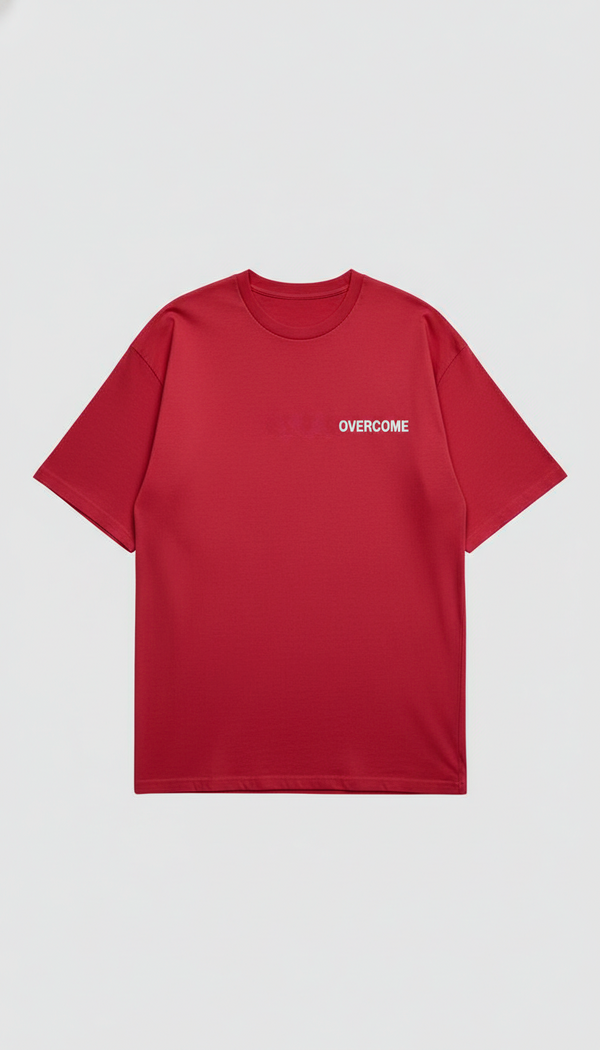 Camiseta Overcome Minimalist Essentials Vermelha/Branca-001