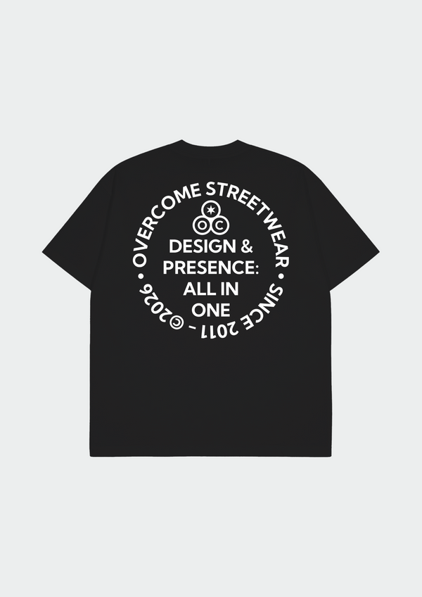 Camiseta Oversized Overcome All In One Preta-001