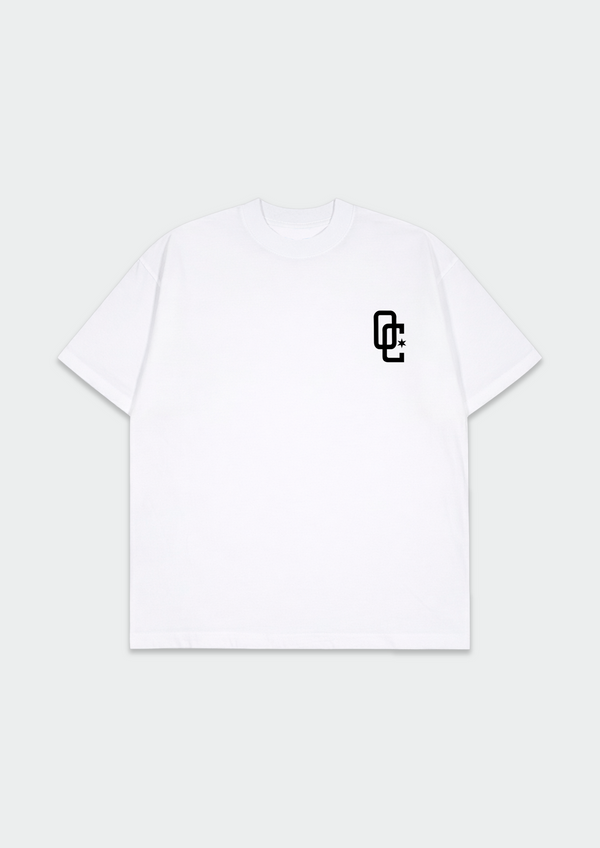 Camiseta Oversized Overcome Big Script Branca-001