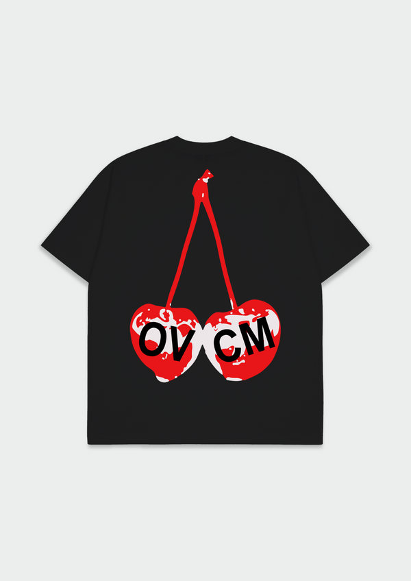 Camiseta Overcome Oversized Cherry Preta-001