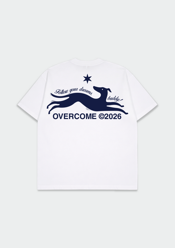 Camiseta Oversized Overcome Follow Your Dreams Off White-001