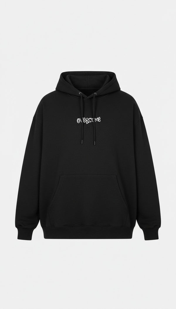 Moletom Overcome Canguru New Grafitti Preto/Branco-001