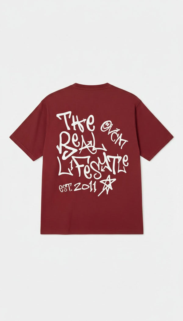 Camiseta Overcome New Grafitti Bordo/Branca-001