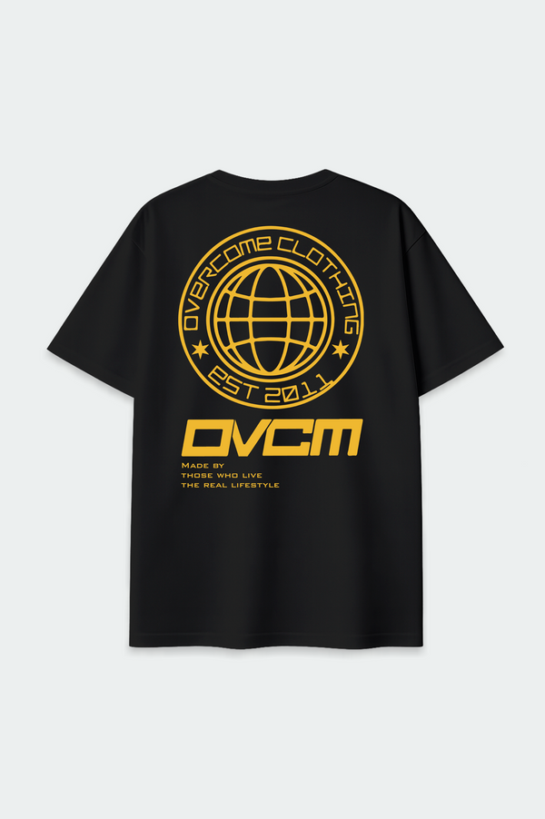 Camiseta Oversized Overcome New Globe Preta-001
