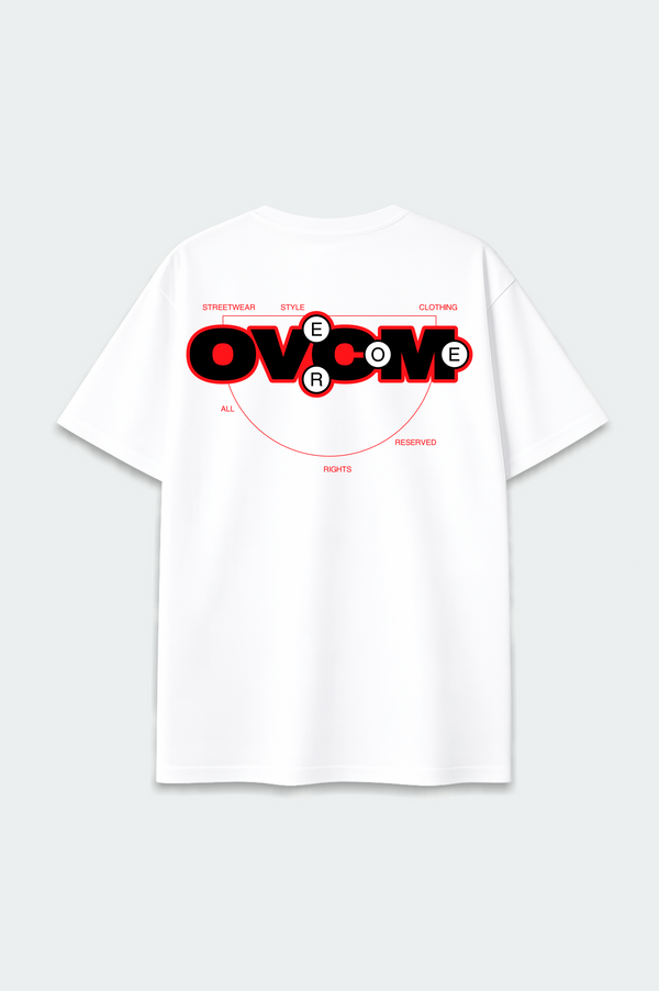 Camiseta Oversized Overcome No Abbreviation Branca-001