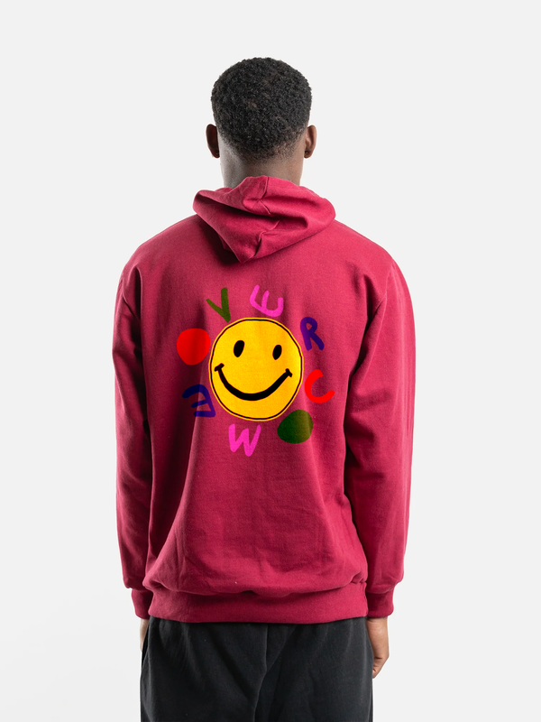 Moletom Overcome Canguru Smile Bordo