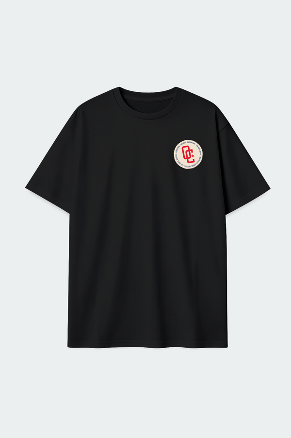 Camiseta Overcome Oversized Sticker Preta-001