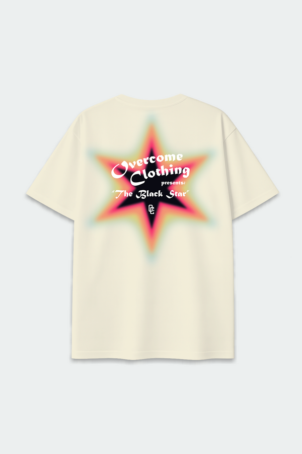 Camiseta Oversized Overcome The Black Star Off White-001