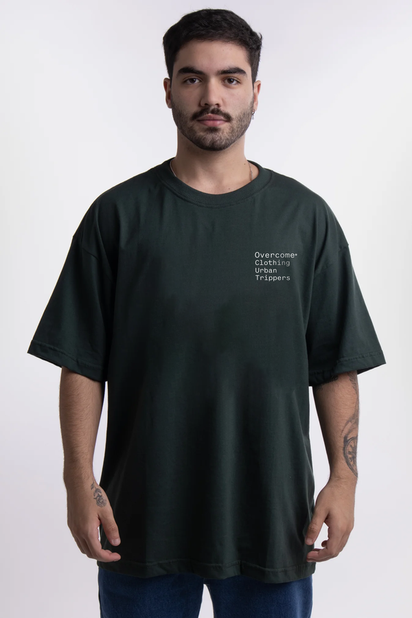 Camiseta Overcome Type Writer Verde-001
