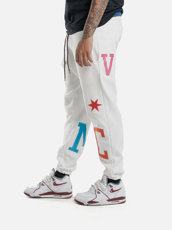 Calça Moletom Overcome OVCM Patch Off White-001