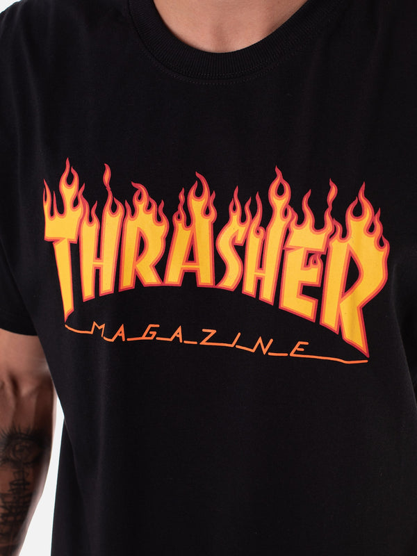 Camiseta Thrasher "Flame" Preta