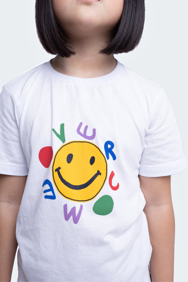 Camiseta Overcome Kids Smile Branca