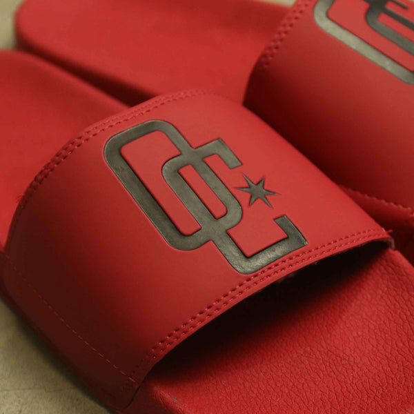 Chinelo Overcome "Logo" Vermelho/Preto