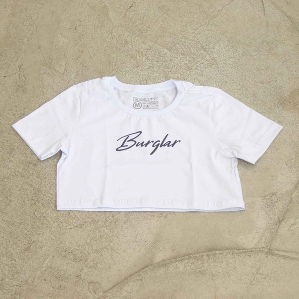 Cropped Burglar  "Logo" Branco