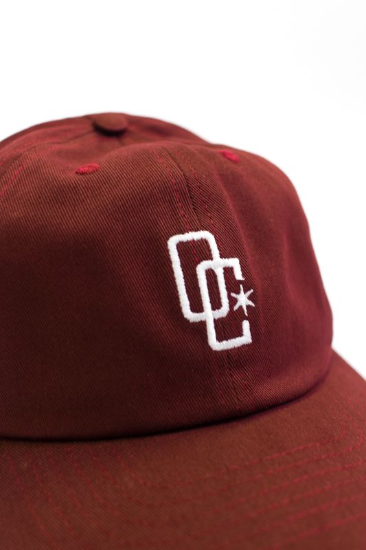 Boné Dad Hat Overcome "Logo" Bordô/Branco