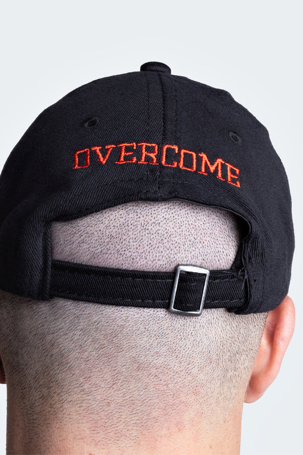 Boné Dad Hat Overcome "Logo" Preto/Vermelho