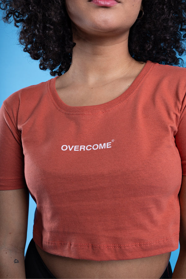Cropped Overcome New Logobox Marrom