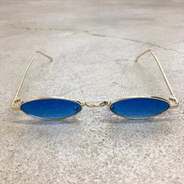 Óculos Vintage "Jazzy" Dourado/Azul