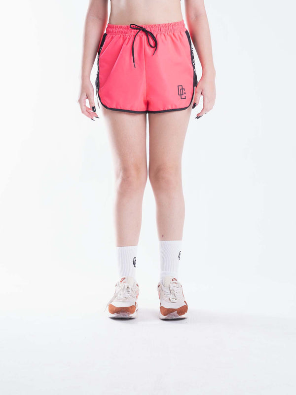 Shorts Overcome Feminino "Strip" Pink/Preto